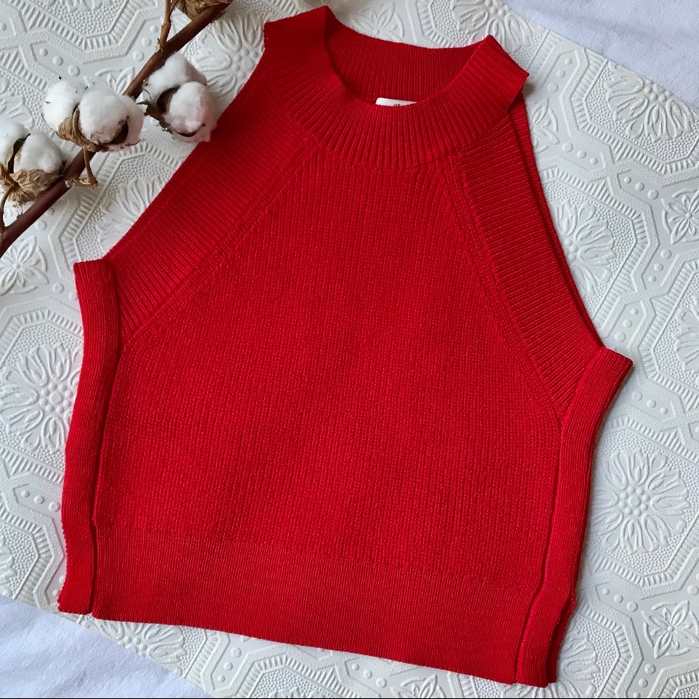 Wilfred Aritzia Crevier Knit Top Goji Berry Size XS